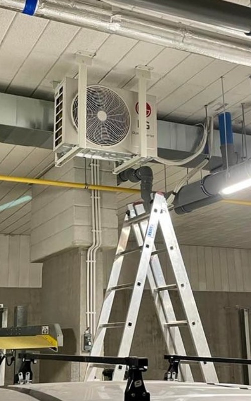 klimatyzator w garażu podziemnym